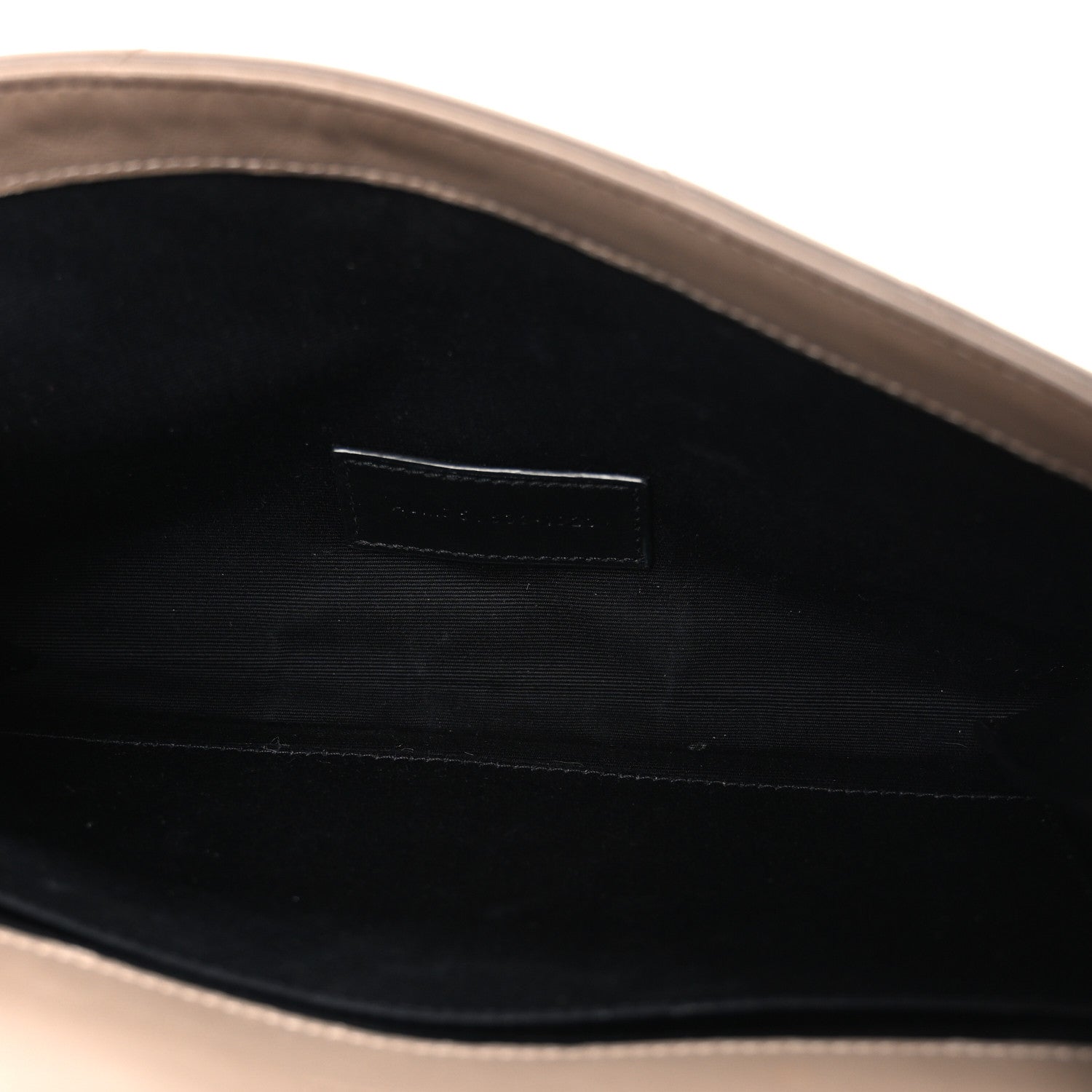 Saint Laurent Lambskin Matelasse Chevron Monogram Cassandre Flap Pouch Dark Beige 5 of 7