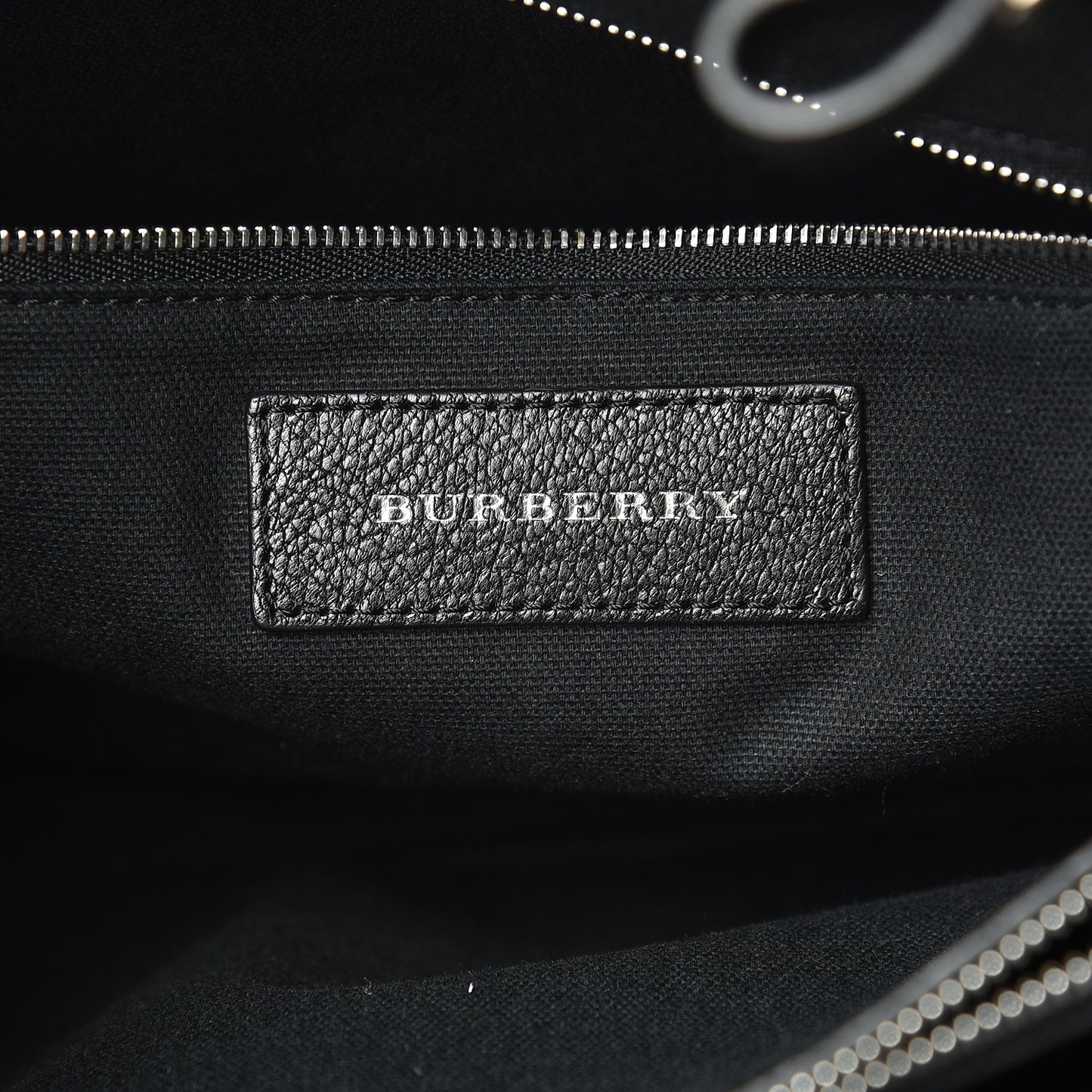 Goatskin Vintage Check Medium Banner Tote Black