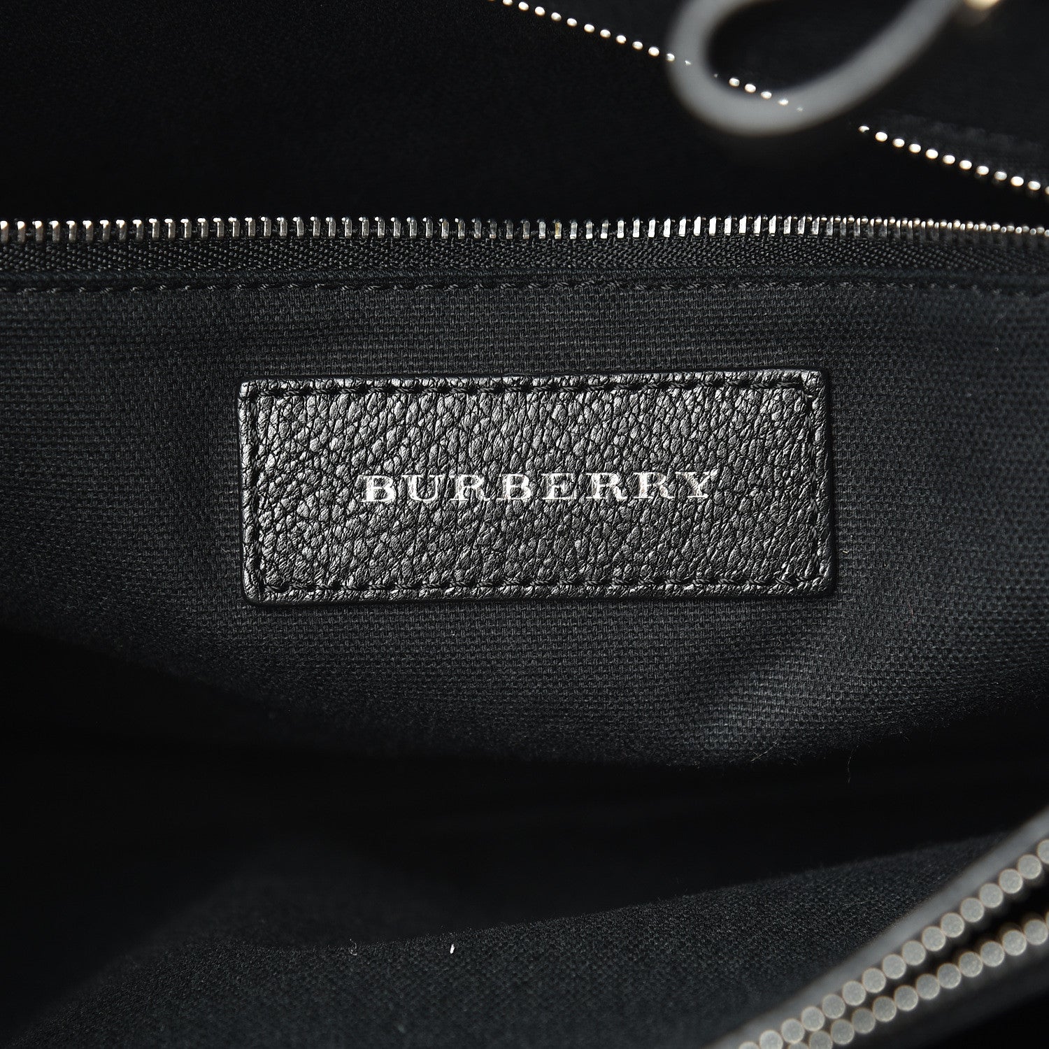 Burberry Goatskin Vintage Check Medium Banner Tote Black 5 of 11