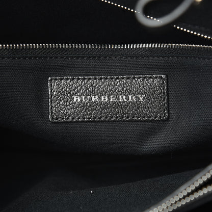 Burberry Goatskin Vintage Check Medium Banner Tote Black 5 of 11