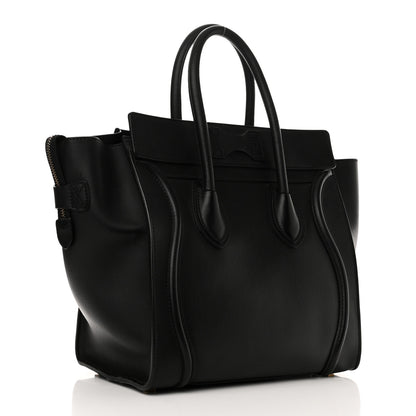 Celine Smooth Calfskin Mini Luggage Black 3 of 9
