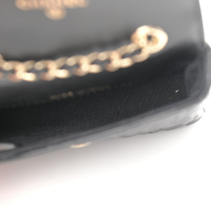 Chanel Lambskin Camellia Embossed Chain Belt Bag Black 5 of 12