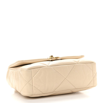Chanel Goatskin Quilted Medium Chanel 19 Flap Beige 4 of 11
