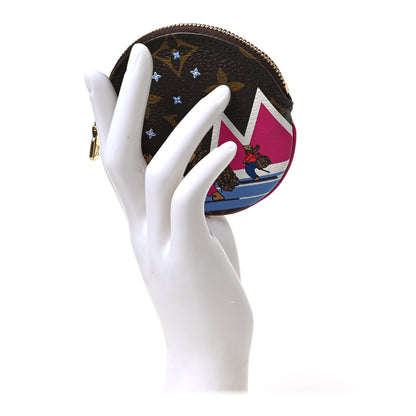 Louis Vuitton Monogram 2018 Christmas Animation Round Coin Purse 2 of 6