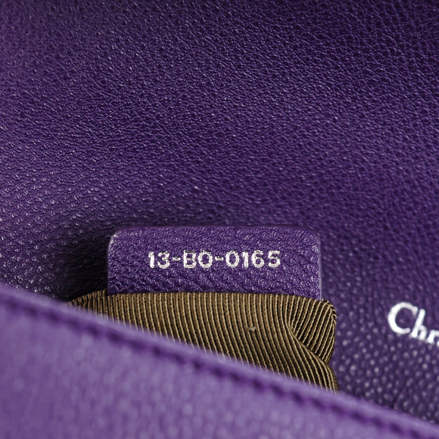 Christian Dior Grained Calfskin Medium Diorama Flap Bag Purple 7 of 7