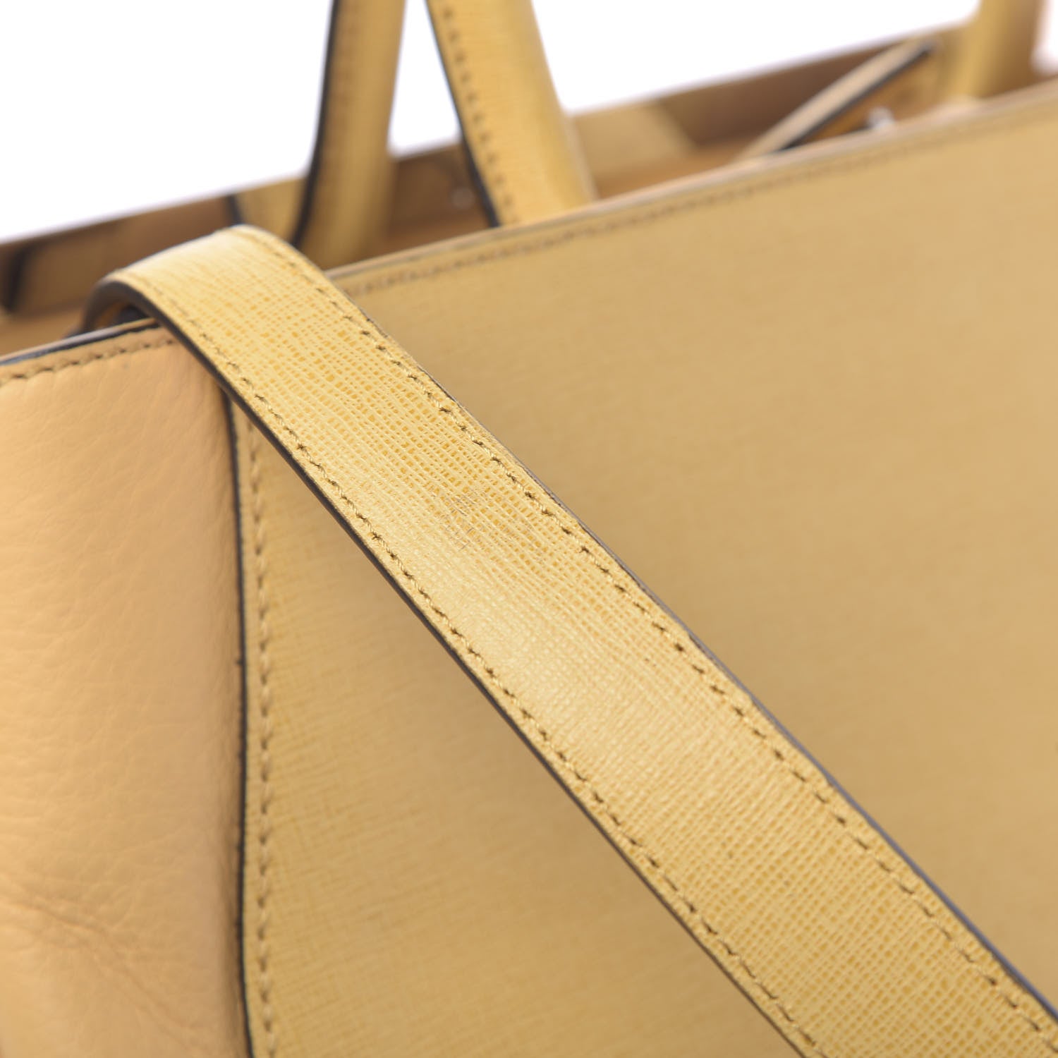 Fendi Vitello Elite Flamingo Regular 2Jours Tote Giallo Alchemy 9 of 13