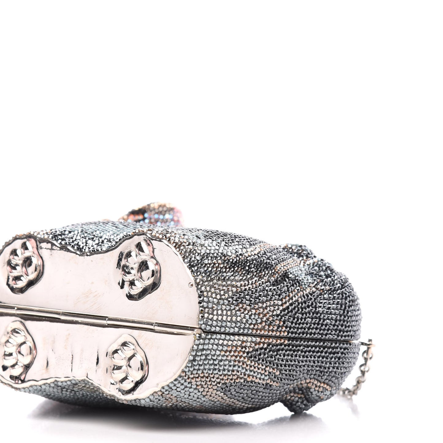 Crystal Yorkie Charlie Perla Minaudiere Clutch
