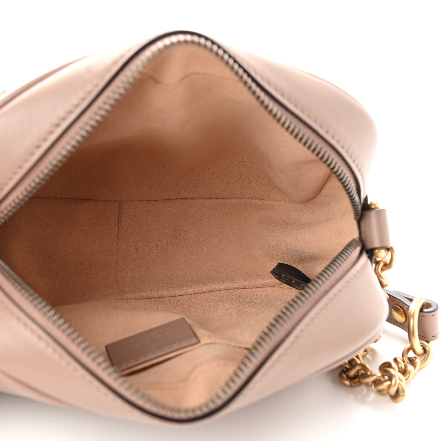 Gucci Calfskin Matelasse Mini GG Marmont Chain Shoulder Bag Porcelain Rose 5 of 9