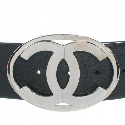 Chanel Leather CC Logo Belt 85 34 Black 3 of 6