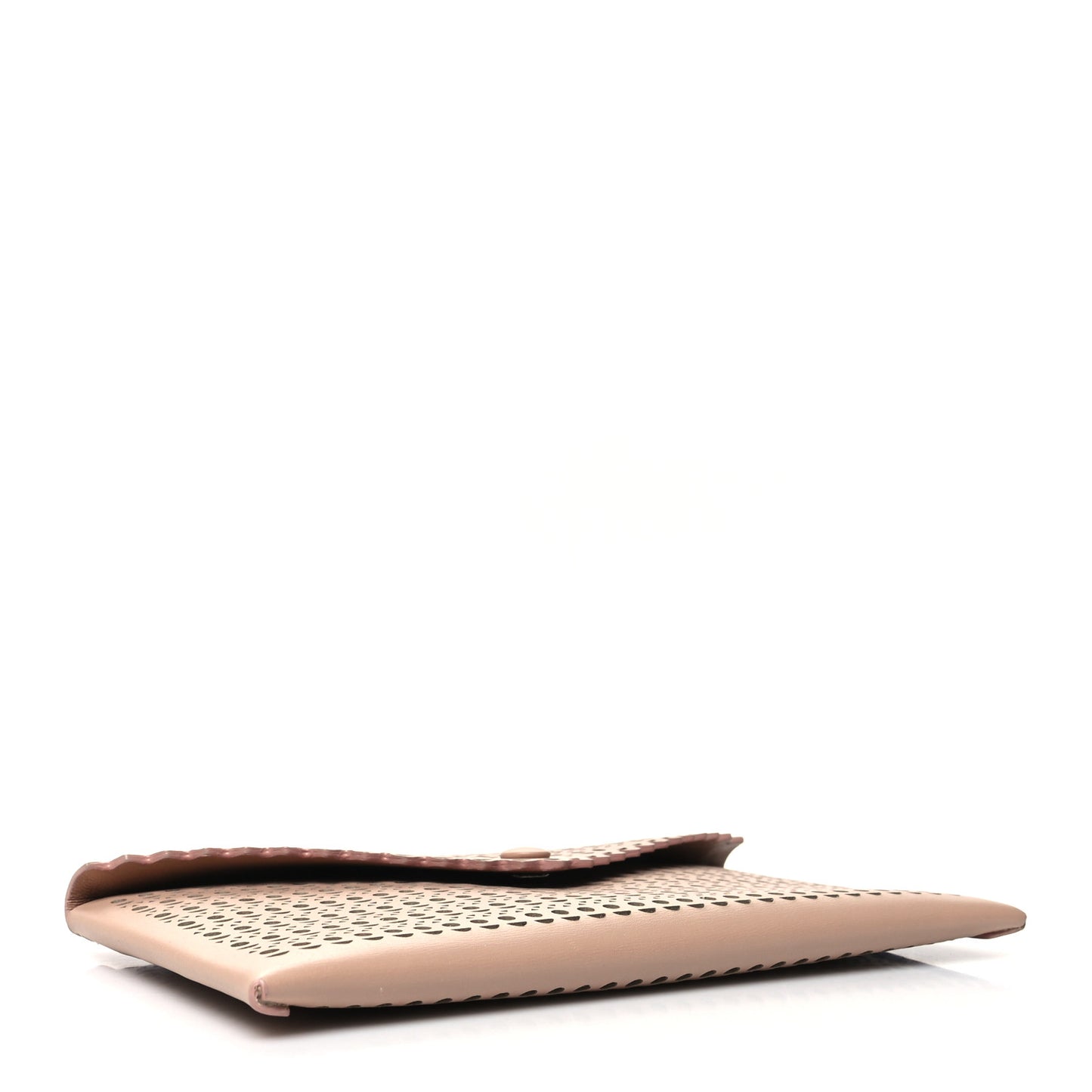 Calfskin Laser Cut Clutch Sable