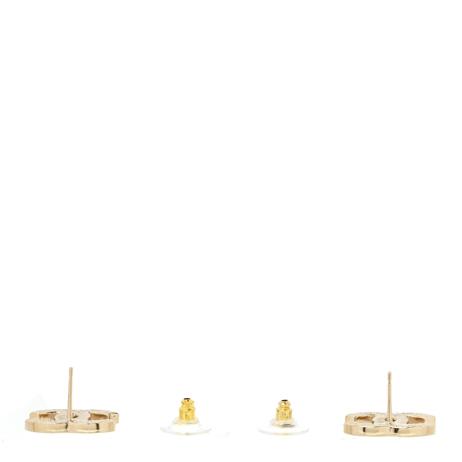 Chanel Crystal CC Earrings Gold 3 of 5