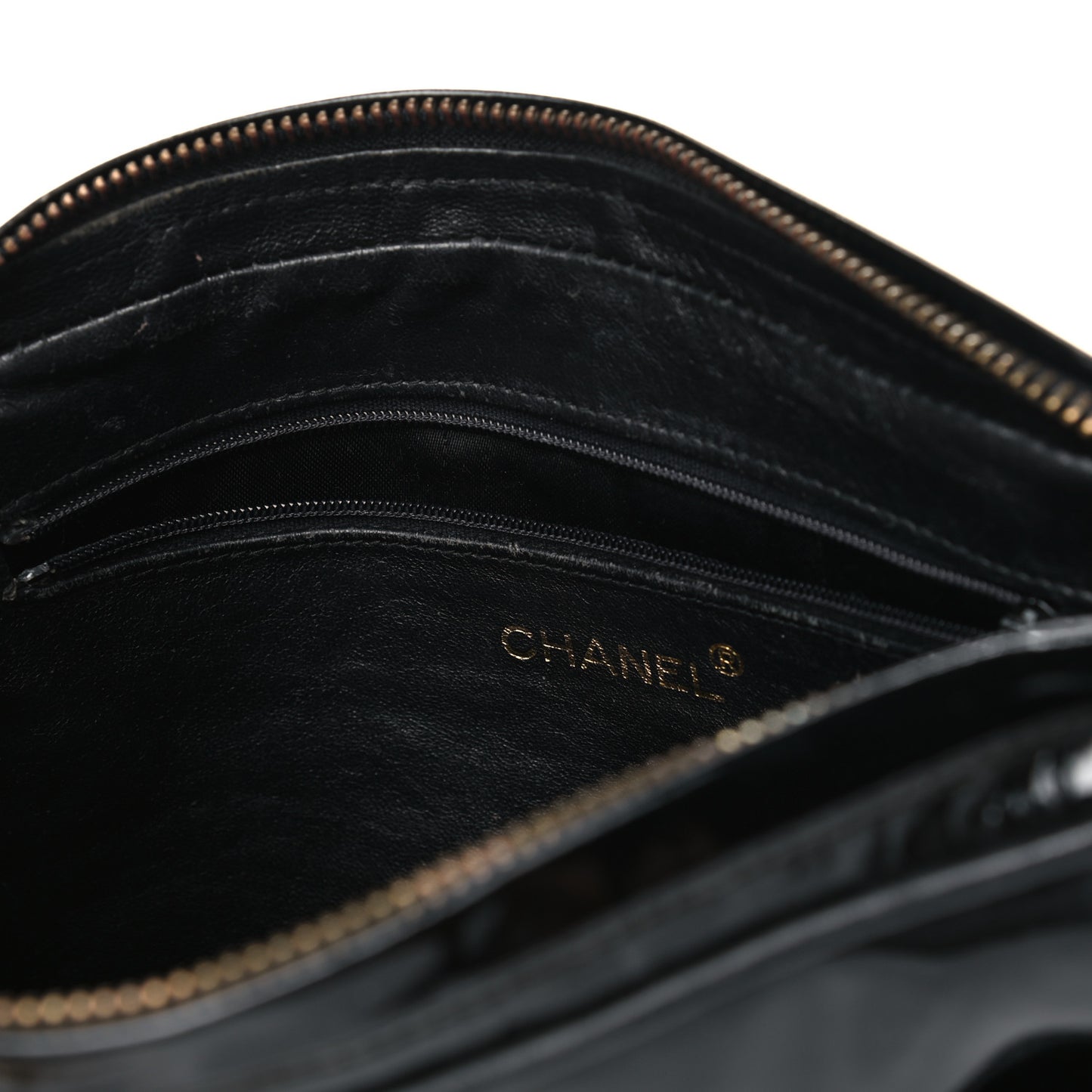 Patent Quilted Tassel Camera Case Black