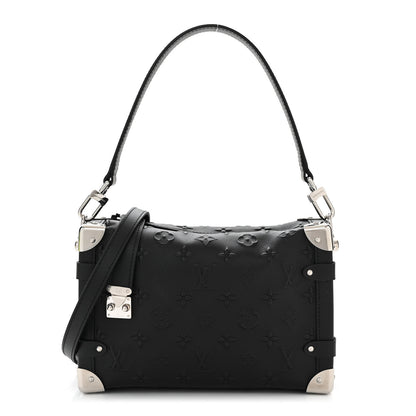 Louis Vuitton Calfskin Debossed Monogram Side Trunk Black 1 of 9