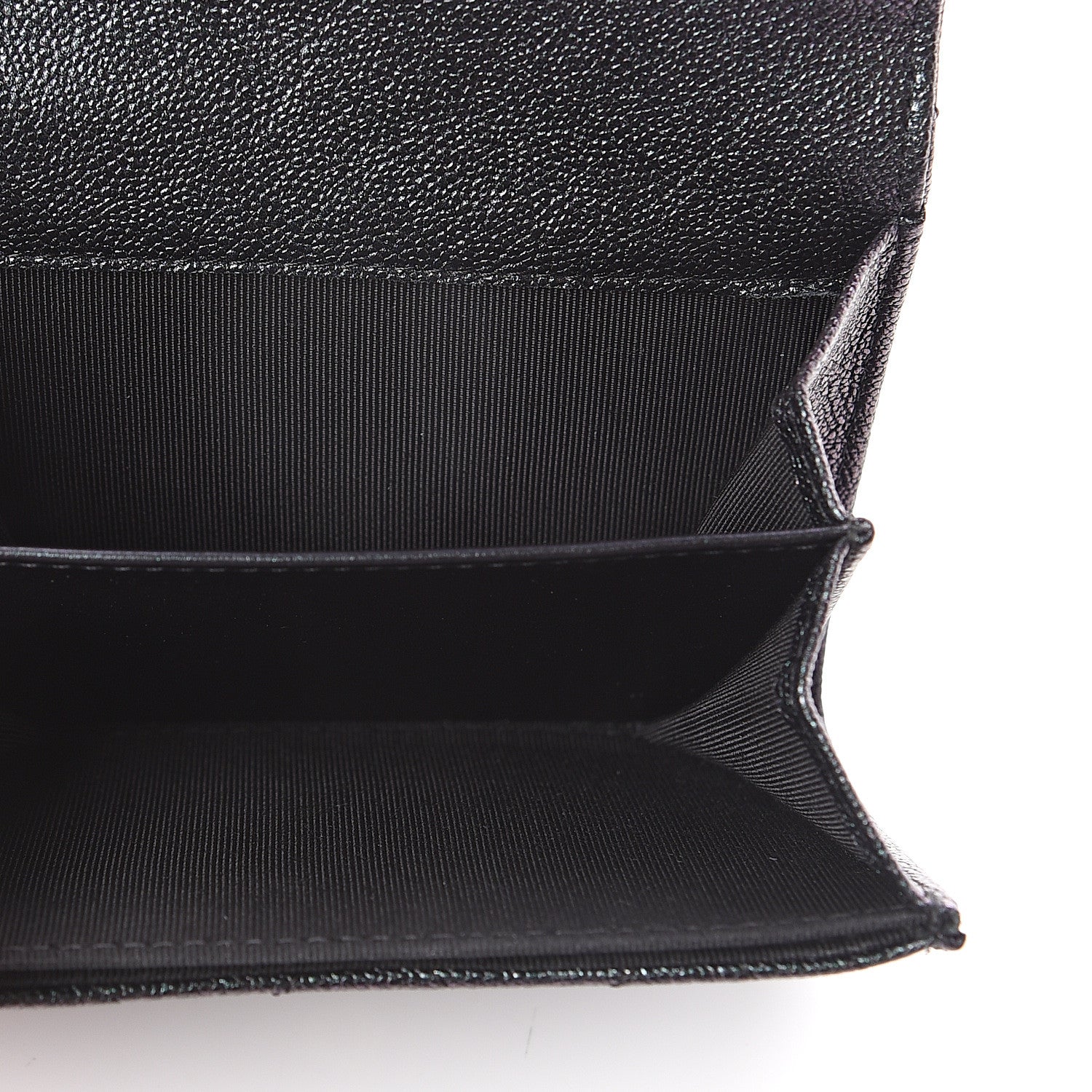 Chanel Iridescent Caviar Quilted Flap Card Holder Wallet Black 4 of 8