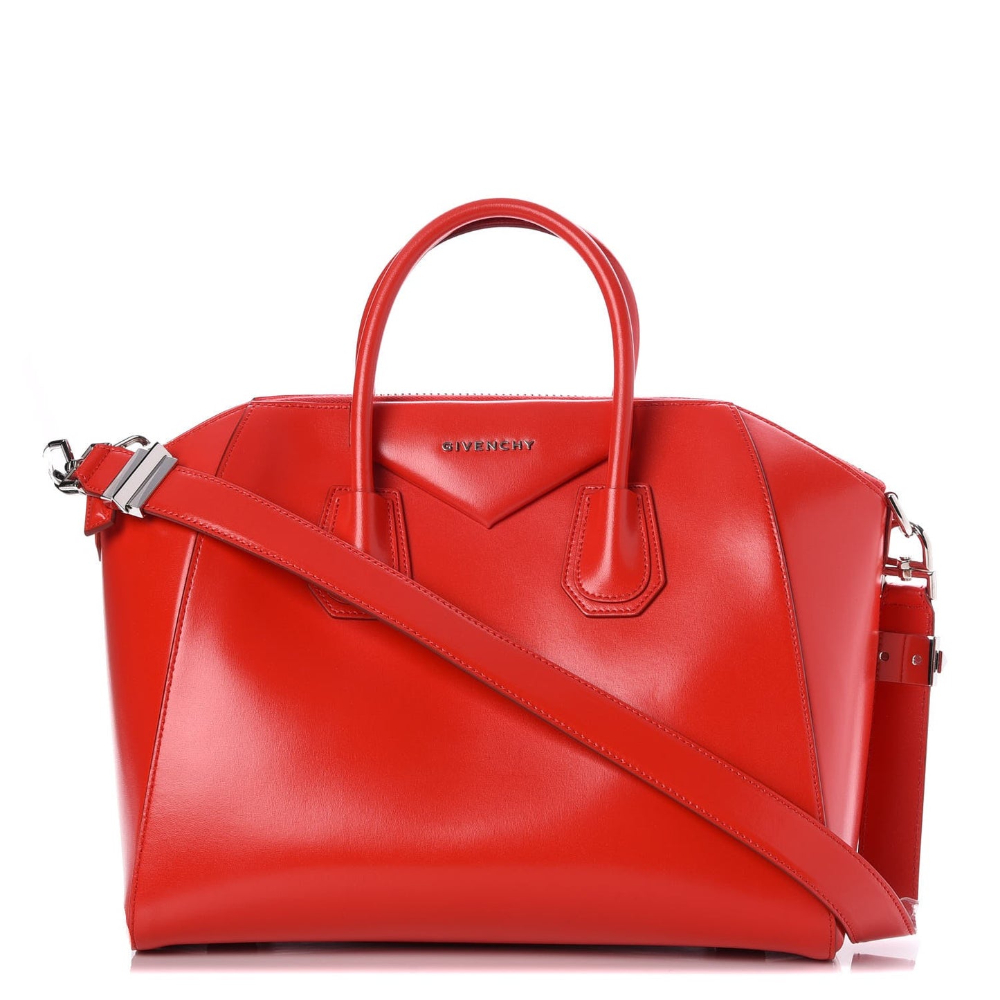 Shiny Lord Calfskin Medium Antigona Medium Red