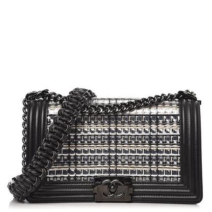 Chanel PVC Thread Woven Medium Boy Flap Black 1 of 9