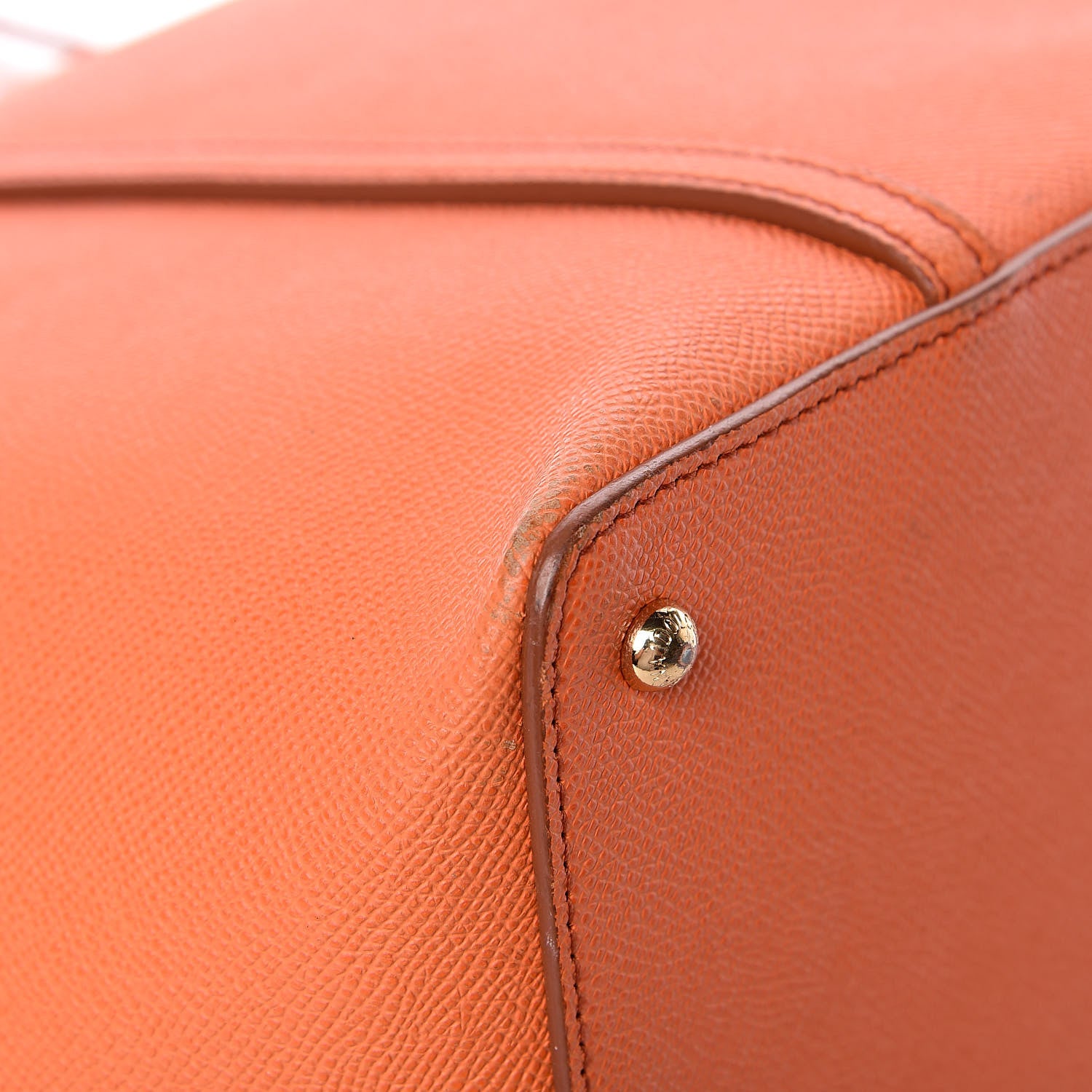 Dolce & Gabbana Textured Calfskin Miss Escape Tote Orange 7 of 12