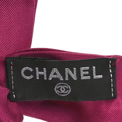 Chanel Silk Bow Scrunchie Hair Tie Fuchsia 3 of 4