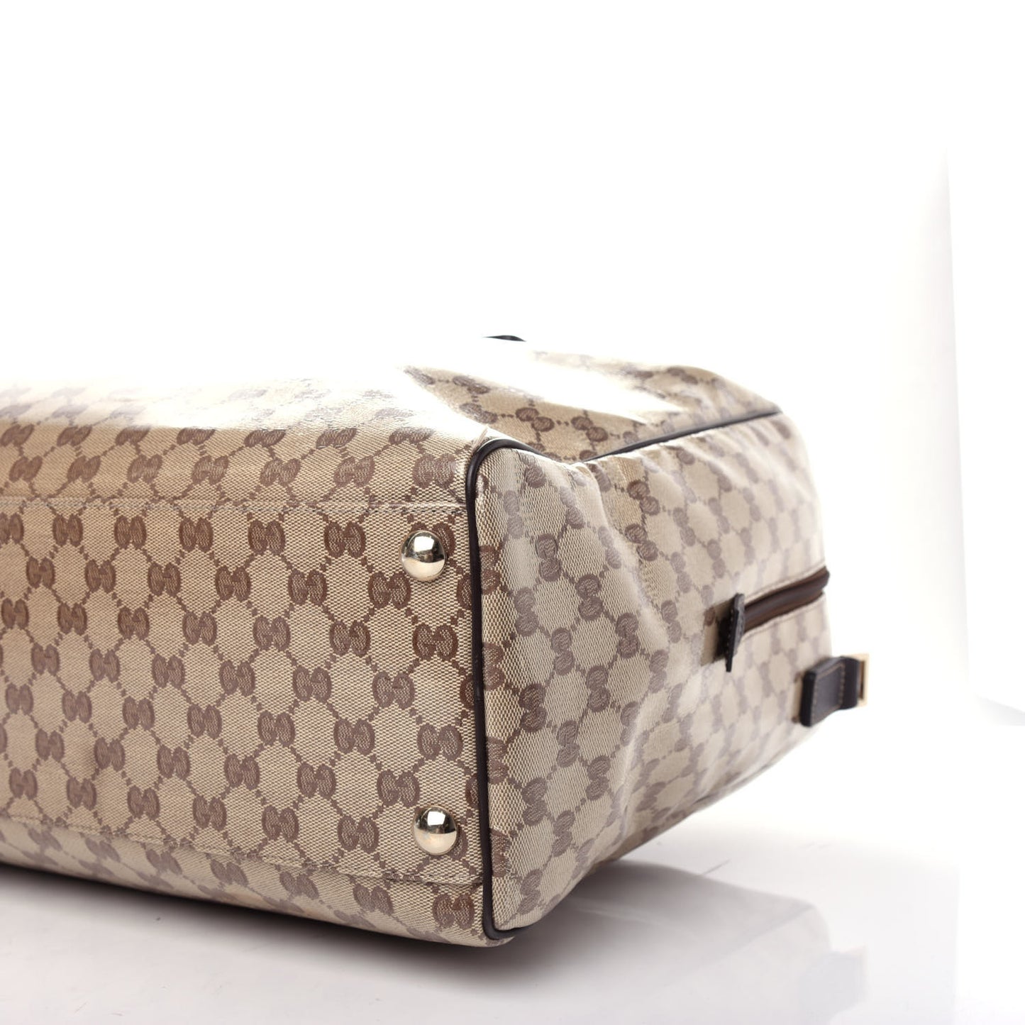 Crystal Monogram Large Carry On Duffle Bag Dark Brown