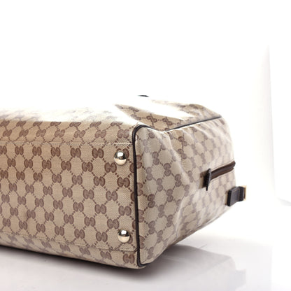 Gucci Crystal Monogram Large Carry On Duffle Bag Dark Brown 8 of 10