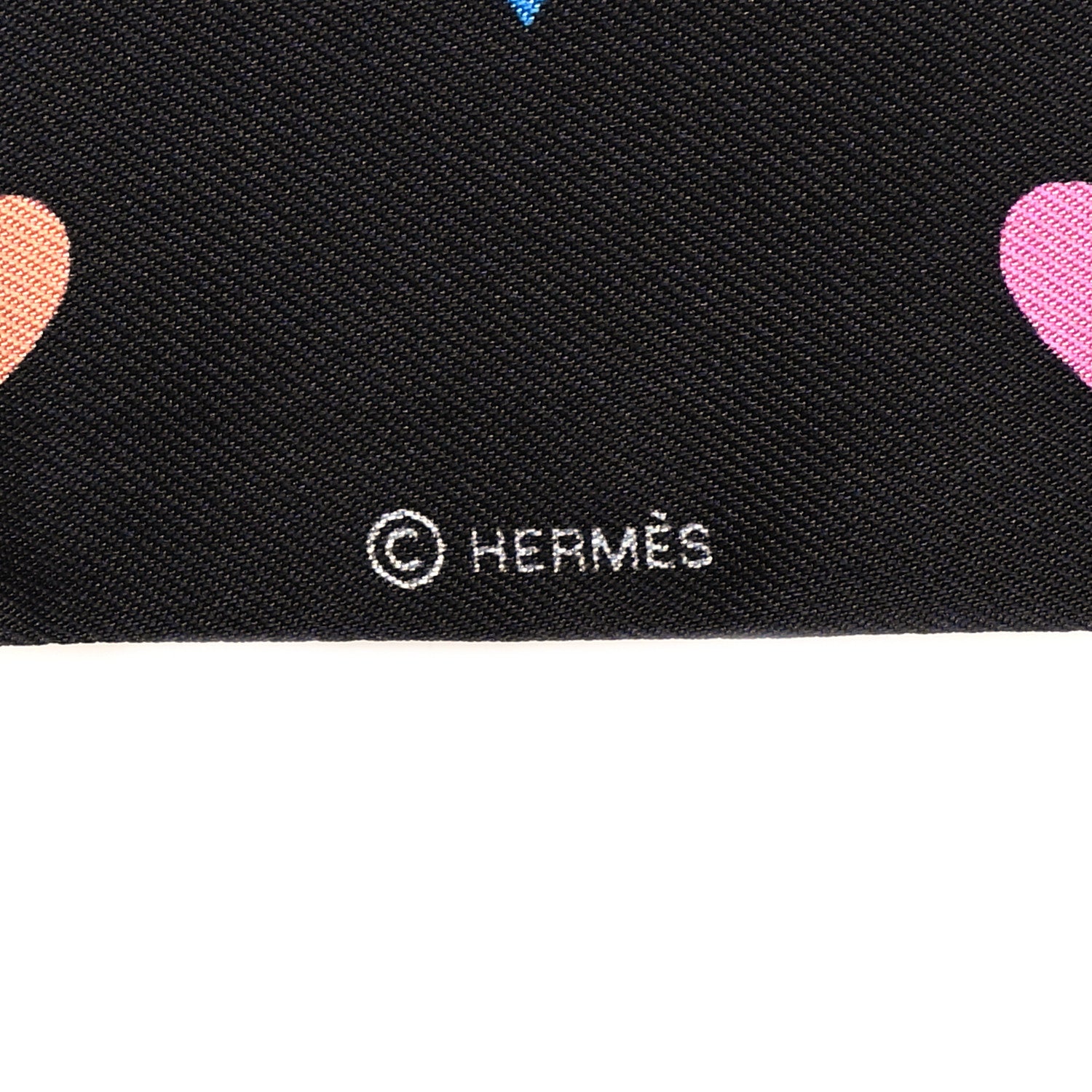 Hermes Silk Tea Time Twilly Black Rouge Multicolor 4 of 4
