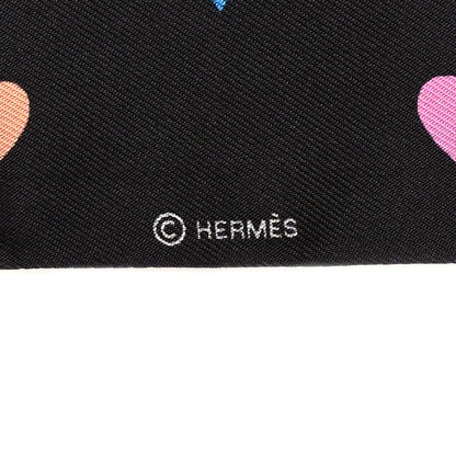 Hermes Silk Tea Time Twilly Black Rouge Multicolor 4 of 4