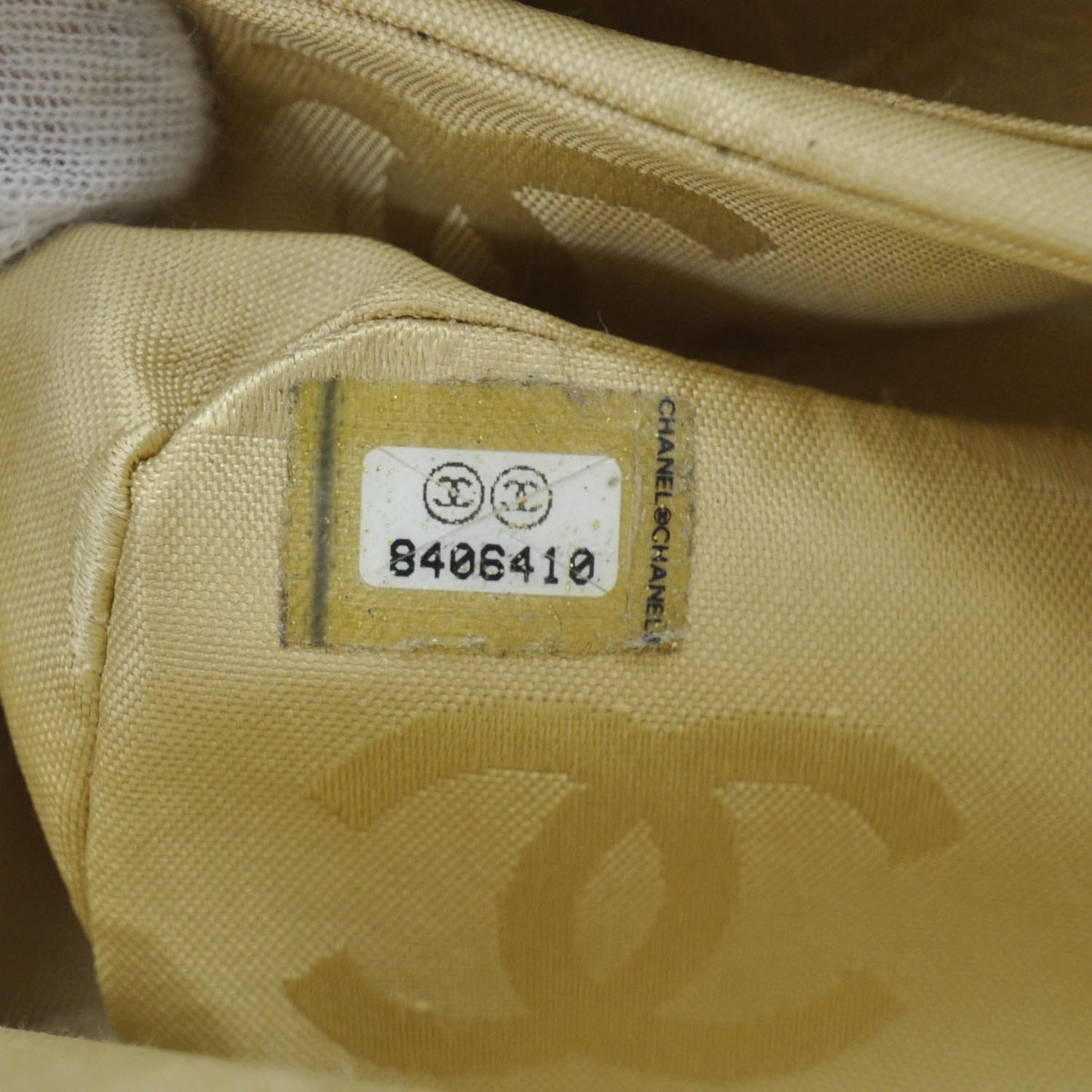 Leather Quilted Surpique Flap Beige