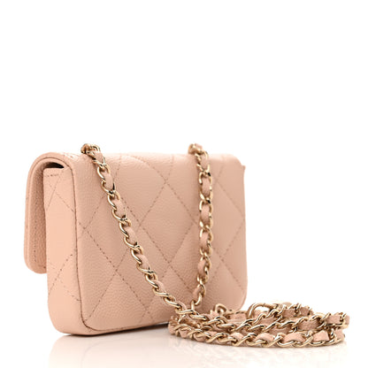 Chanel Caviar Quilted Mini Chain Belt Bag Light Beige 3 of 10