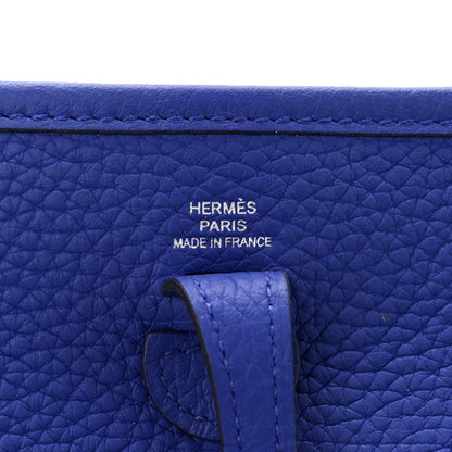 Hermes Taurillon Clemence Maxi Quadrille Evelyne TPM Royal Bleu Bleu Bill Biscuit Rouge H 6 of 11