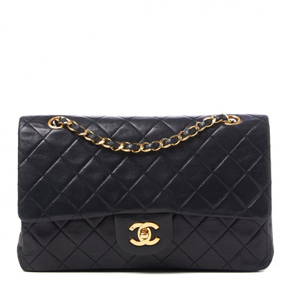 Chanel Lambskin Quilted Medium Double Flap Black 1 of 9