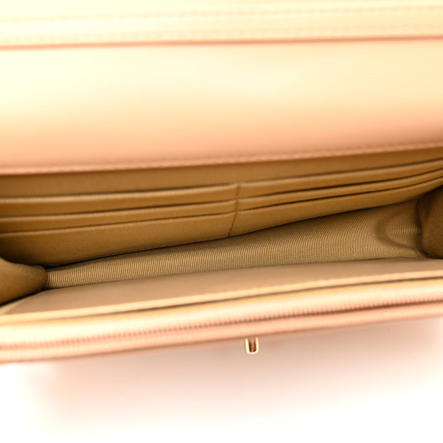 Chanel Lambskin Quilted CC Pearl Crush Wallet on Chain WOC Beige 5 of 12