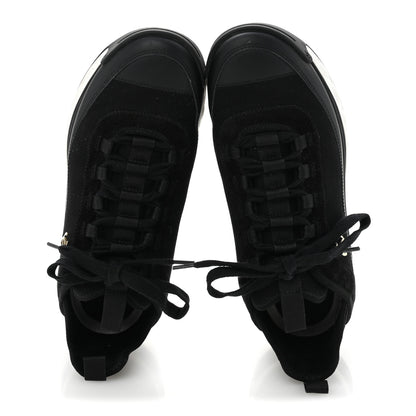 Chanel Velvet Calfskin Mixed Fibers CC Sneakers 39.5 Black 2 of 9