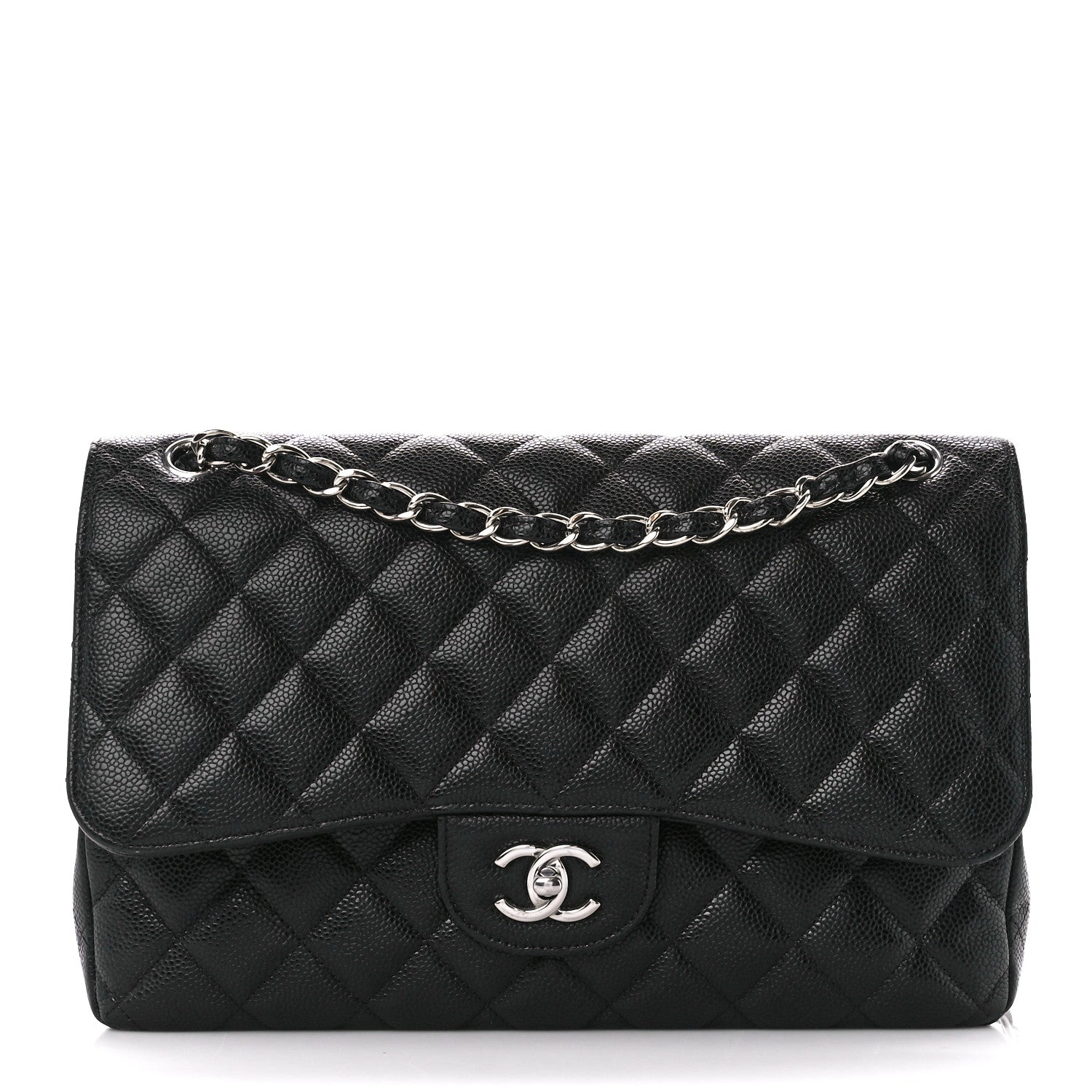 Chanel Caviar Quilted Jumbo Double Flap Black 1 of 11