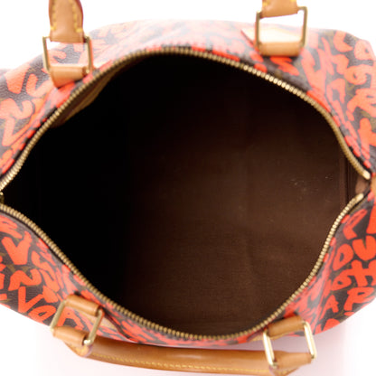 Louis Vuitton Monogram Graffiti Speedy 30 Orange 5 of 17
