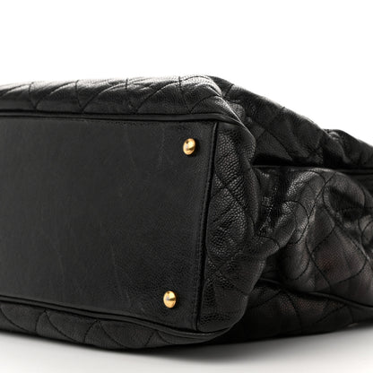 Chanel Glazed Caviar Quilted Small Shiva Tote Black 11 of 11