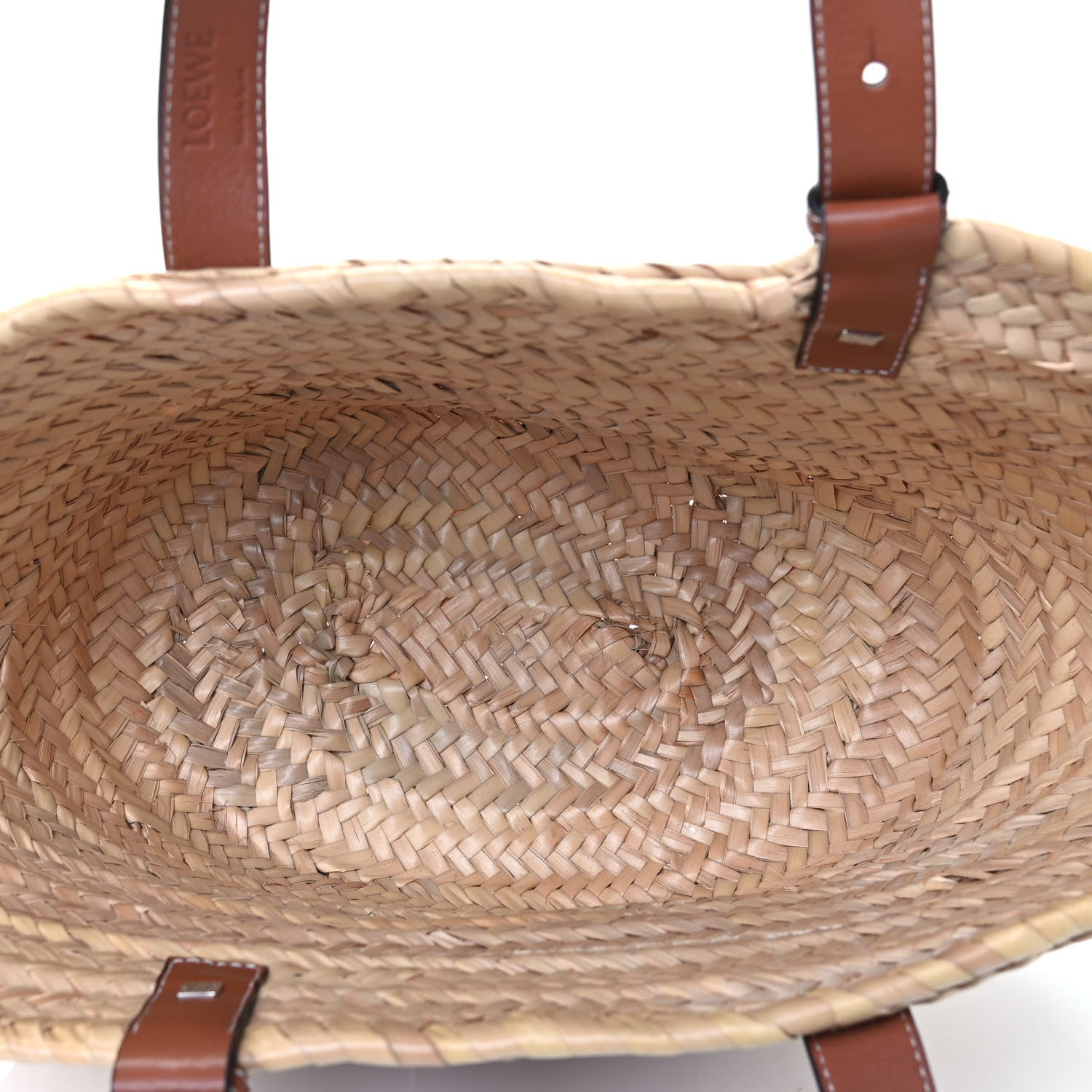 Loewe Raffia Basket Tote Bag Natural Tan 4 of 4