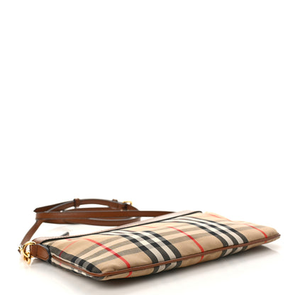 Burberry Horseferry Check Peyton Crossbody Clutch Bag Brown 4 of 8