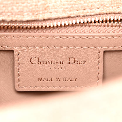Christian Dior Linen Macrocannage Small Caro Bag Rose 6 of 10