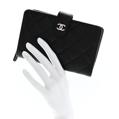 Chanel Caviar Quilted Zipped Pocket Wallet Black 2 of 8