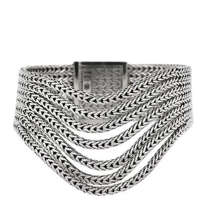 John Hardy Sterling Silver Multi Row Chain Bracelet 1 of 3