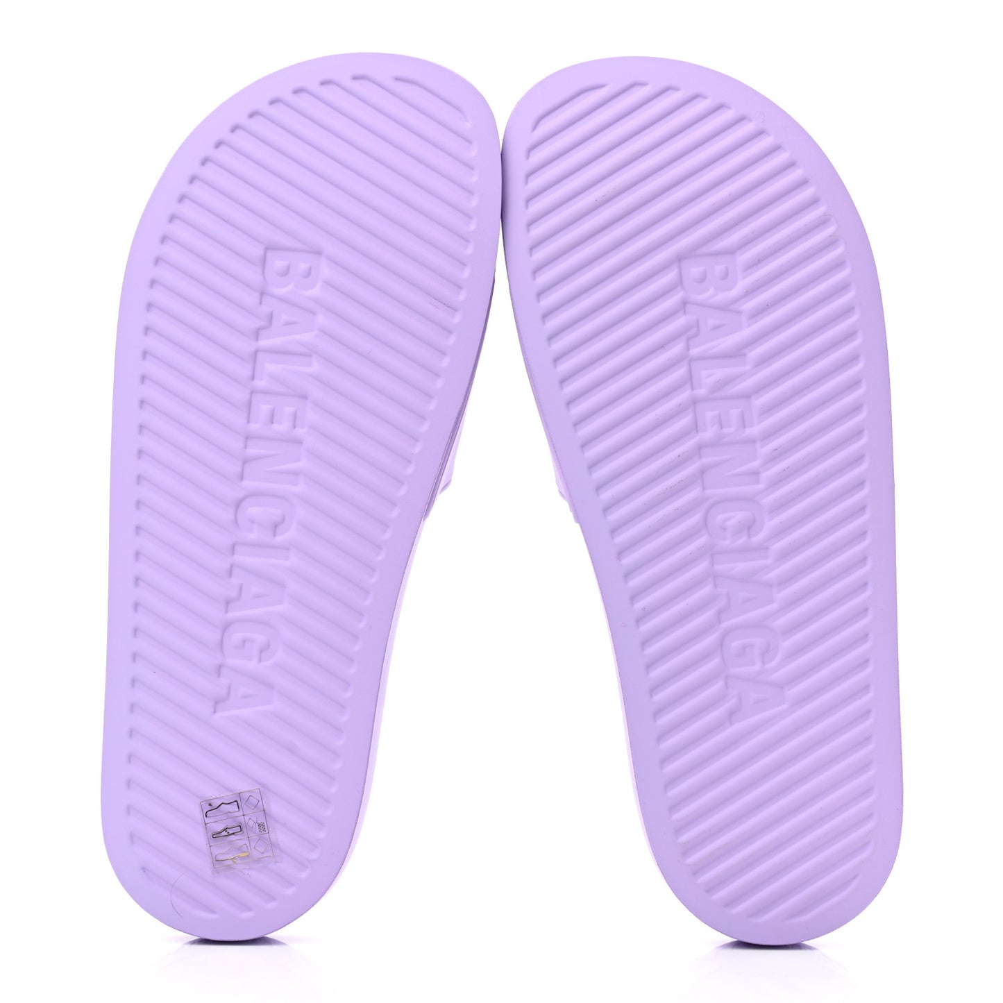 Rubber Womens BB Pool Slide Sandals 38 Lilac