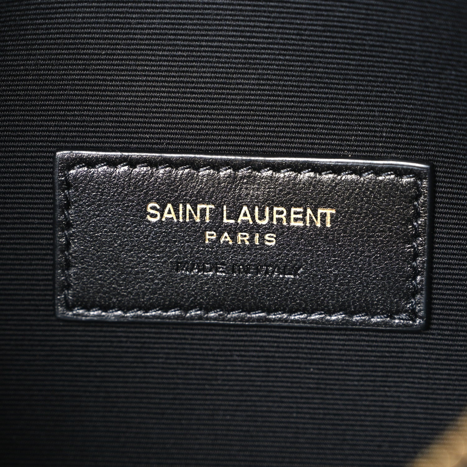 Saint Laurent Lambskin Chevron Monogram Large Bill Pouch Black 6 of 7