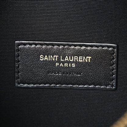 Saint Laurent Lambskin Chevron Monogram Large Bill Pouch Black 6 of 7