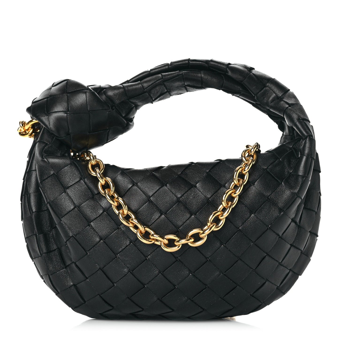 Nappa Intrecciato Mini Chain Jodie Black