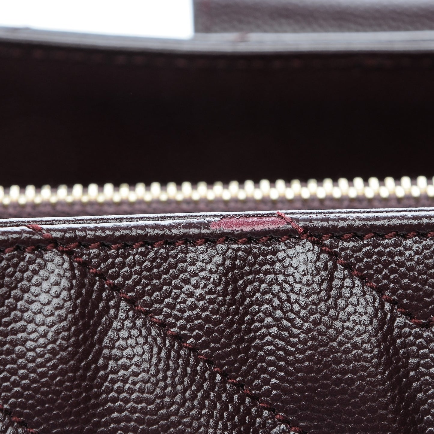 Grain De Poudre Matelasse Chevron Monogram Shopping Bag Amarena