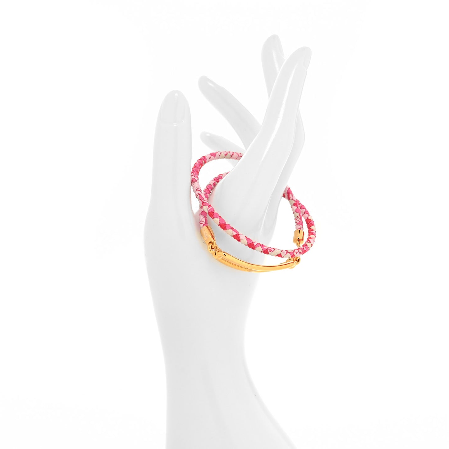 Silk Printed Astrologie Nouvelle Roulis Double Tour Bracelet T2 Pink