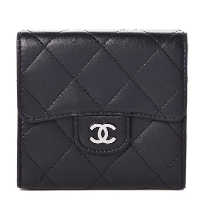 Chanel Lambskin Quilted Double Sided Wallet Black 1 of 10