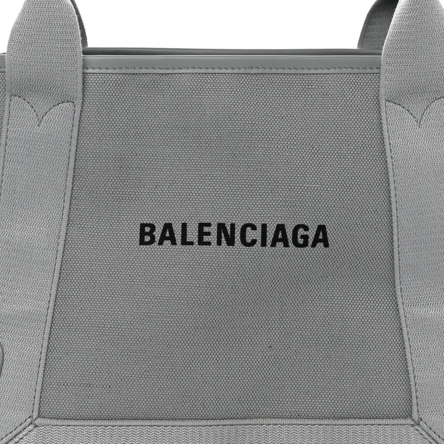 Balenciaga Cotton Canvas Silk Calfskin S Navy Cabas Balenciaga Grey 10 of 12