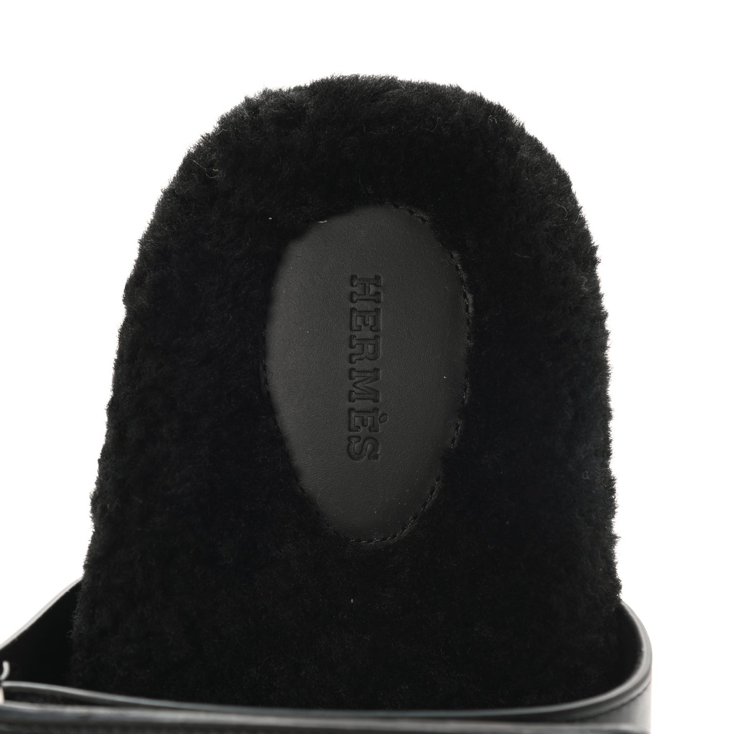 Calfskin Woolskin Womens Chypre Sandals 41 Black