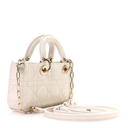 Christian Dior Lambskin Cannage Micro Lady D-Joy Latte 3 of 10